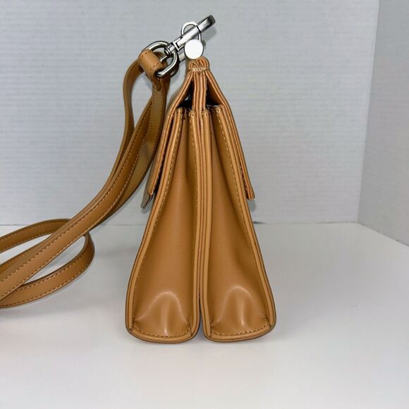 Pixie Mood Nadia Crossbody Bag Sand Beige Vegan Leather Purse Flap Closure Small - Picture 5 of 14